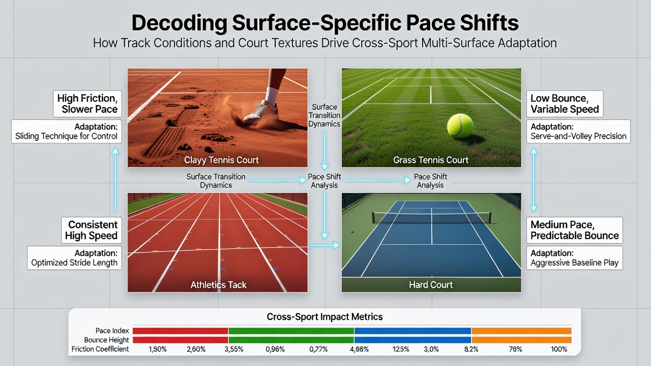 Comparative analysis of pace data across racing tracks and tennis courts